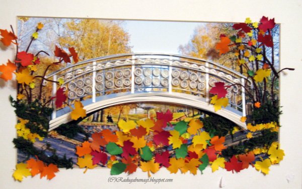 Осенняя картина из бумаги