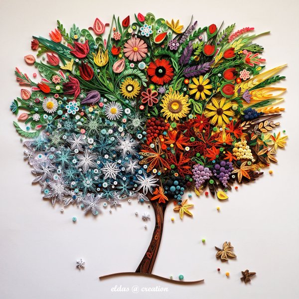 Дерево в квиллинге