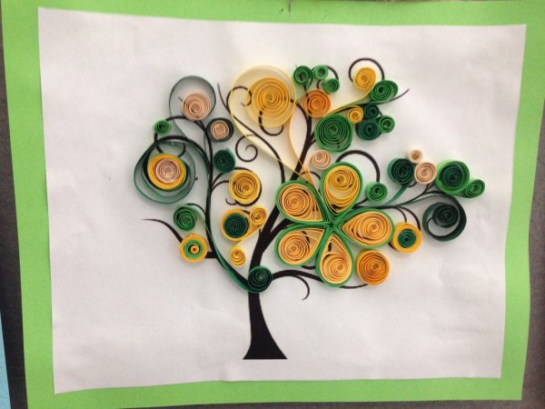 Квиллинг осеннее дерево