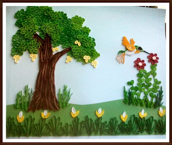 Природа из квиллинга