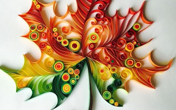 Листья деревьев квиллинг