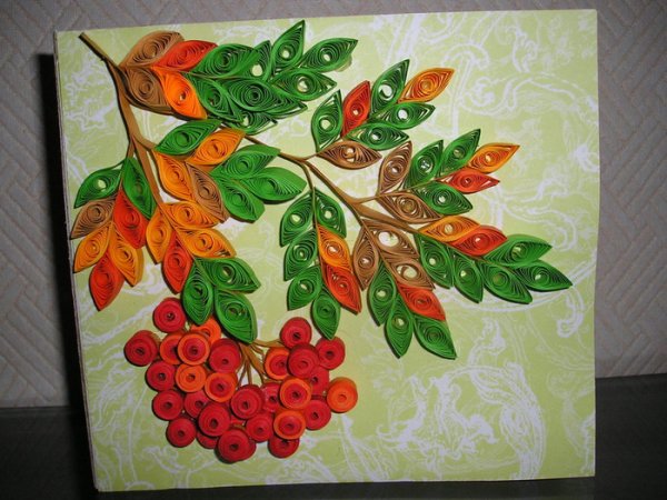 Квиллинг осенняя композиция