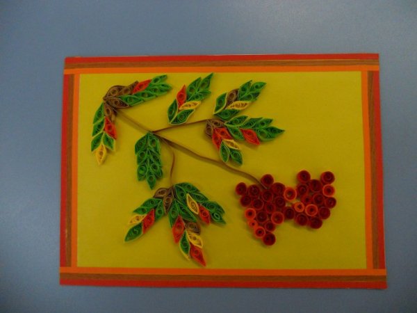 Квиллинг осенняя рябина