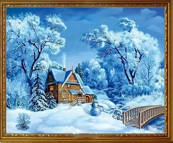 Картина снегопад для детей