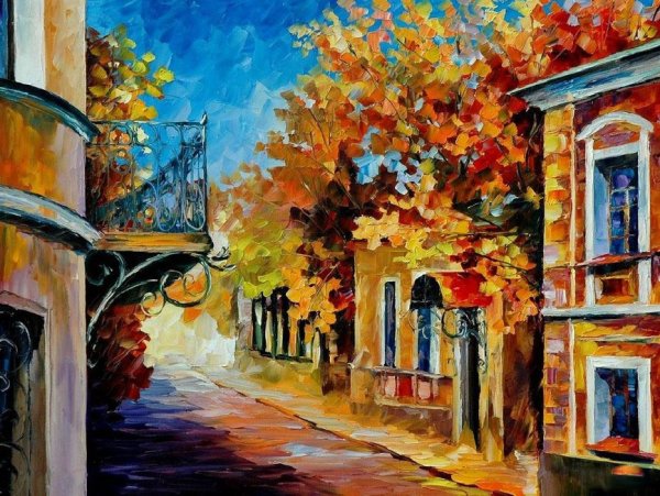 Художник Леонид Афремов городской пейзаж