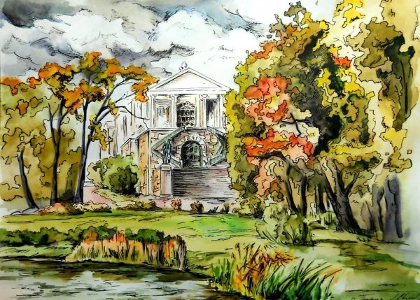 Пушкин Царское село зарисовки