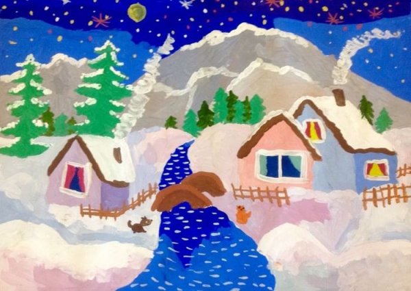 Конкурс рисунков зимняя сказка