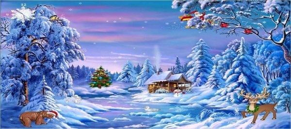 Зимний баннер для детского сада