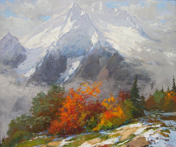 Картина Бабича Домбай