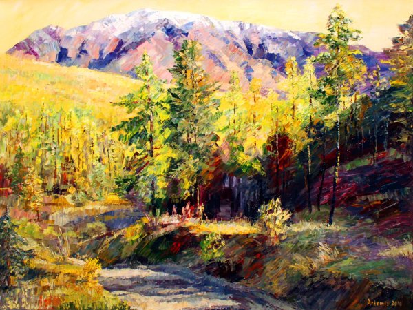 Осень в горах маслом