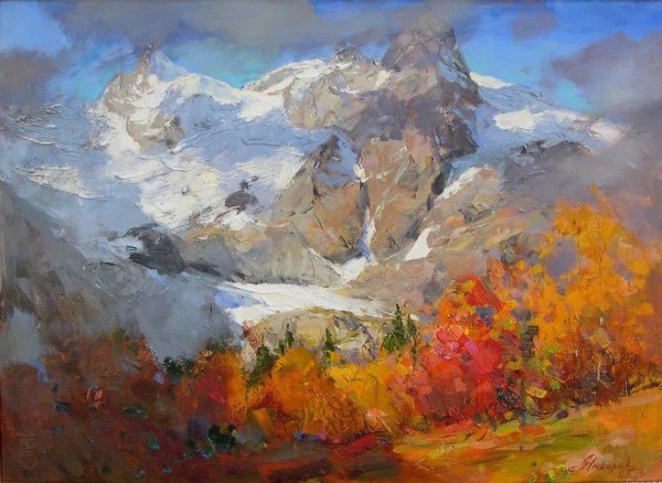 Горы Этюд мастихин