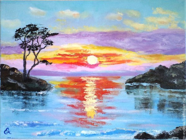 Пейзажи для рисования красками