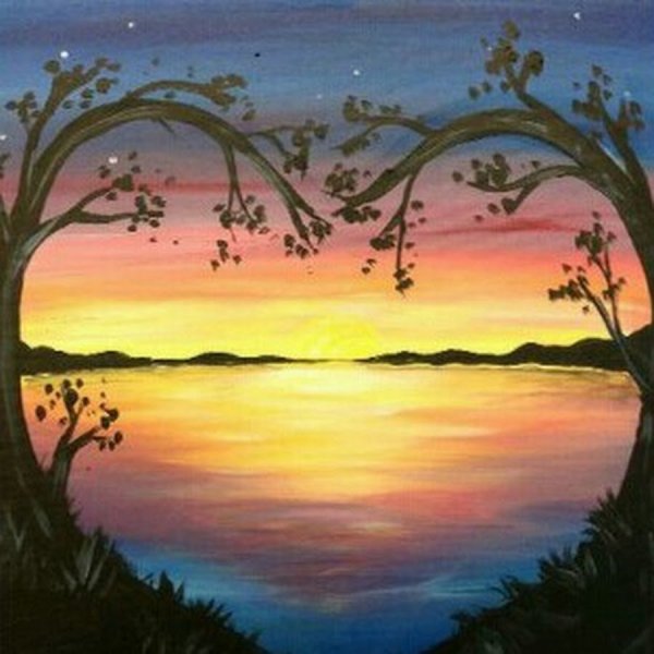 Красивые пейзажи акрилом