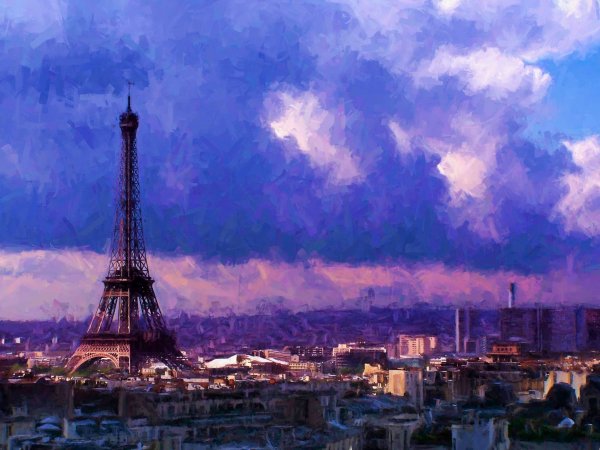 Алмазная мозаика Париж Эйфелева башня
