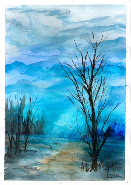 Картины акварелью пейзажи