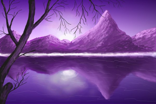 Пейзаж в холодных тонах