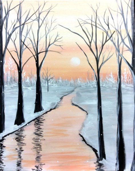 Поэтапное рисование пейзажа