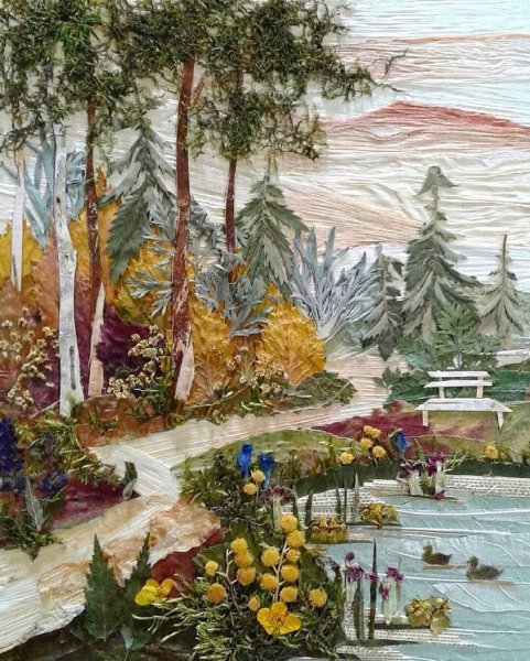 Пейзаж из природного материала