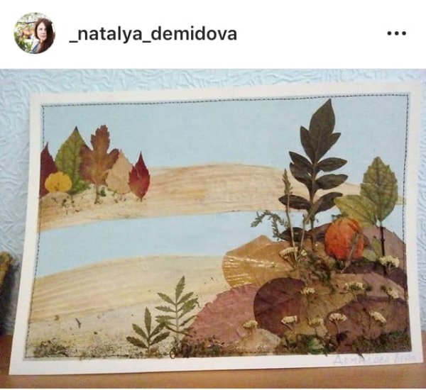 Пейзаж из природного материала