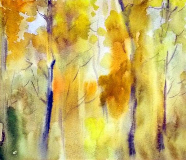 Алла Прима акварель пейзаж