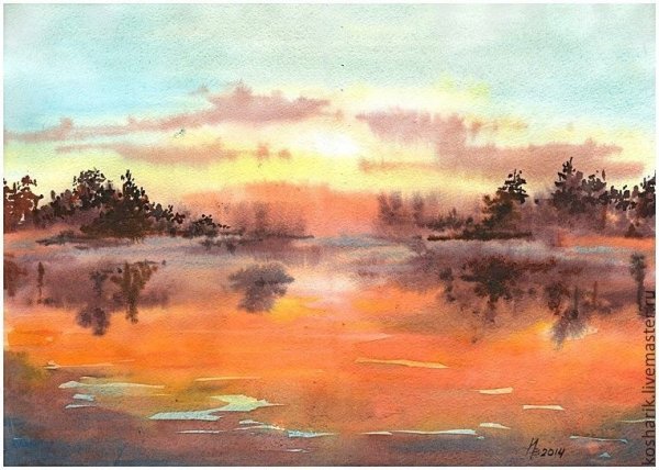 Осень акварель