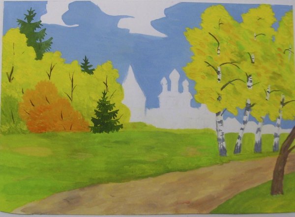 Осенний пейзаж для детей