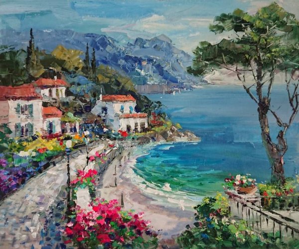 Италия картины художников пейзаж Средиземноморский
