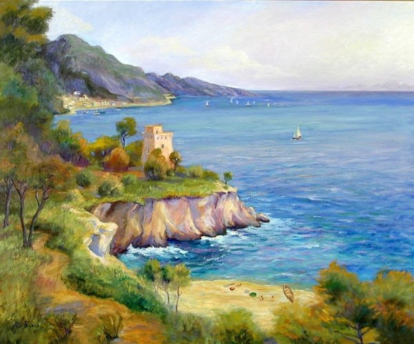 Морской пейзаж Италия живопись