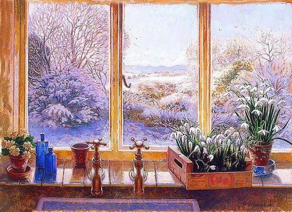 За окном зимняя живопись