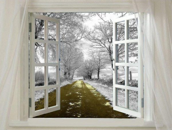 Пластиковые окна зима