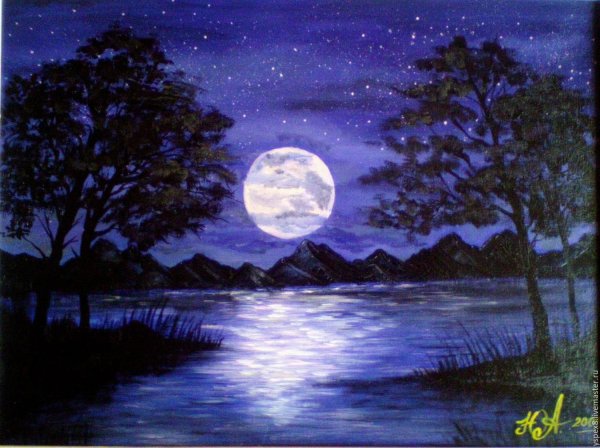 Лунная дорожка живопись