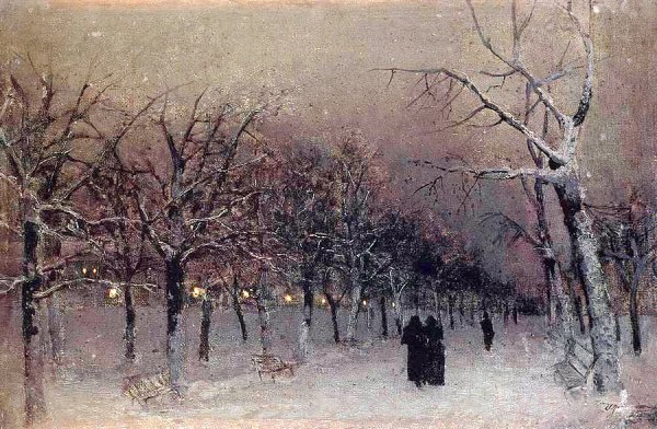 Исаака Левитана «зимой в лесу»