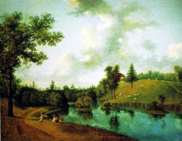 С.Ф. Щедрин. Вид на Гатчинский дворец с длинного острова. 1796