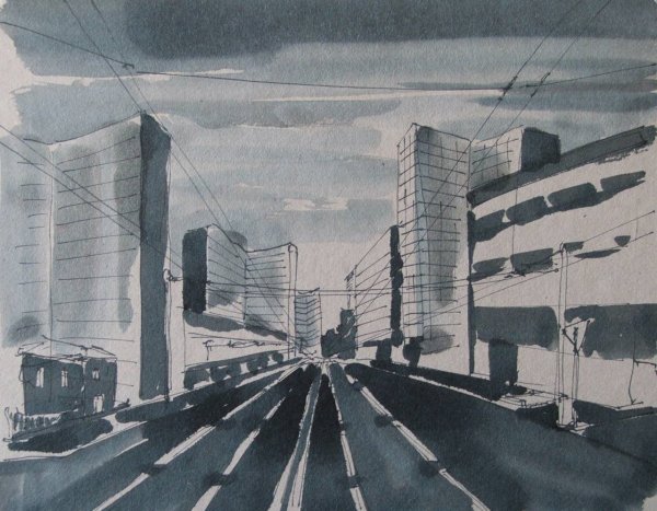 Композиция город перспектива