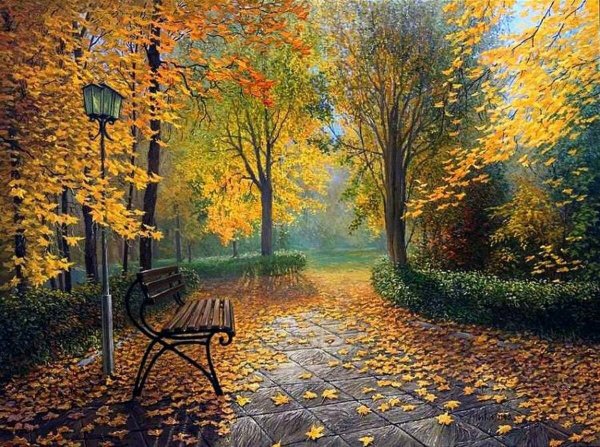 Художница Ольга Дидык осенний парк