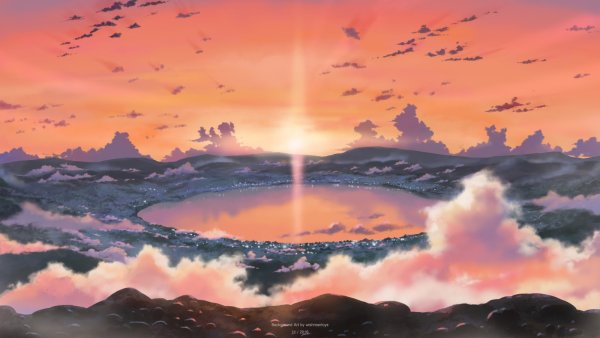Аниме пейзажи Макото Синкай