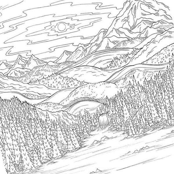 Раскраска горы