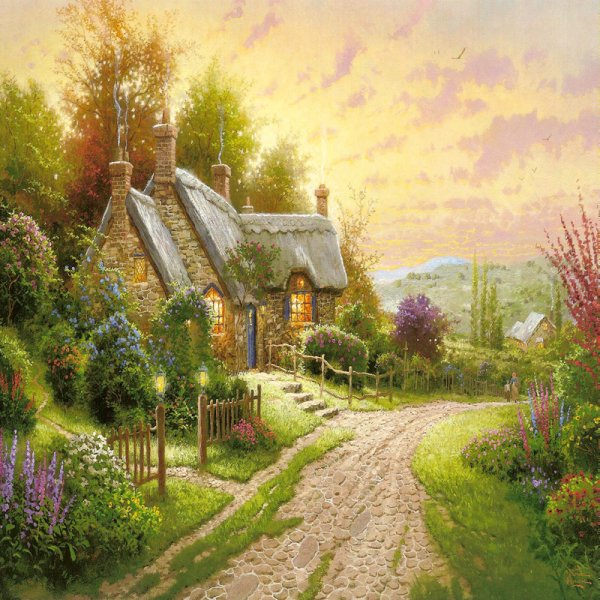 Картина Томас Кинкейд домик в деревне