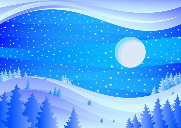 Зима вектор