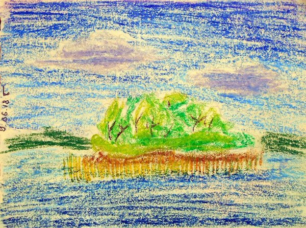 Пейзаж пастелью