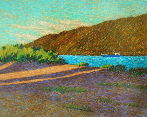 Пейзаж пастелью