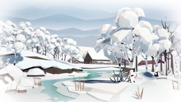 Зимний фон арт