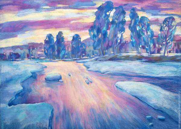 Пейзаж пастелью