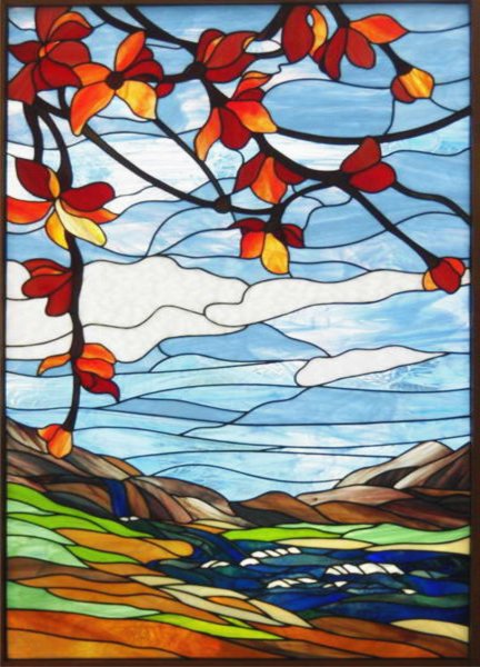 Витраж пейзаж