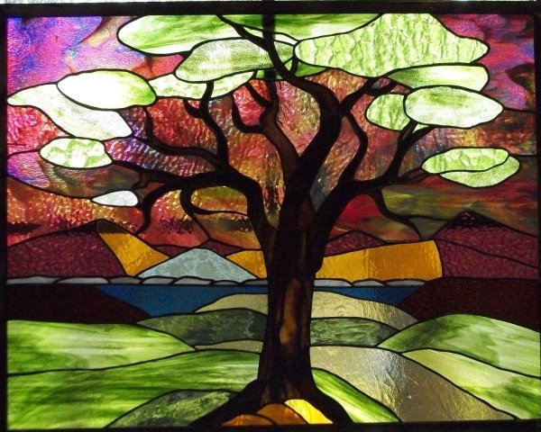 Витраж на тему природа