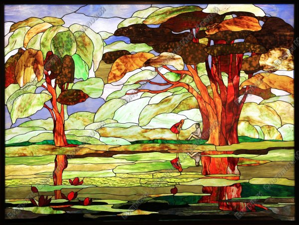 Витраж. Цветное дерево