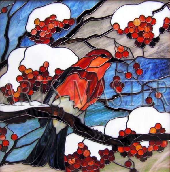Витраж на тему осень