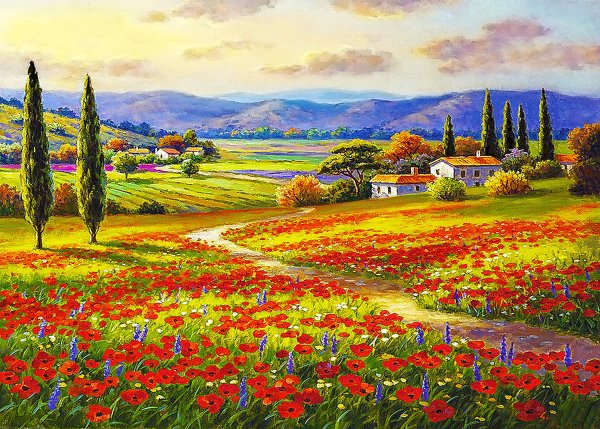 Моне Маковое поле