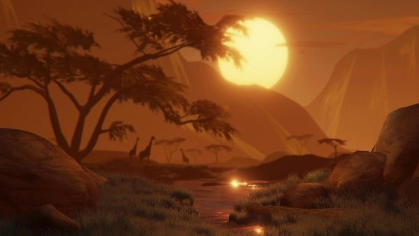 Фон Король Лев Саванна