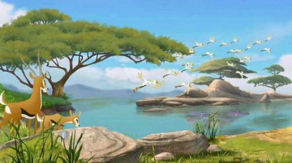 Фон Король Лев Саванна